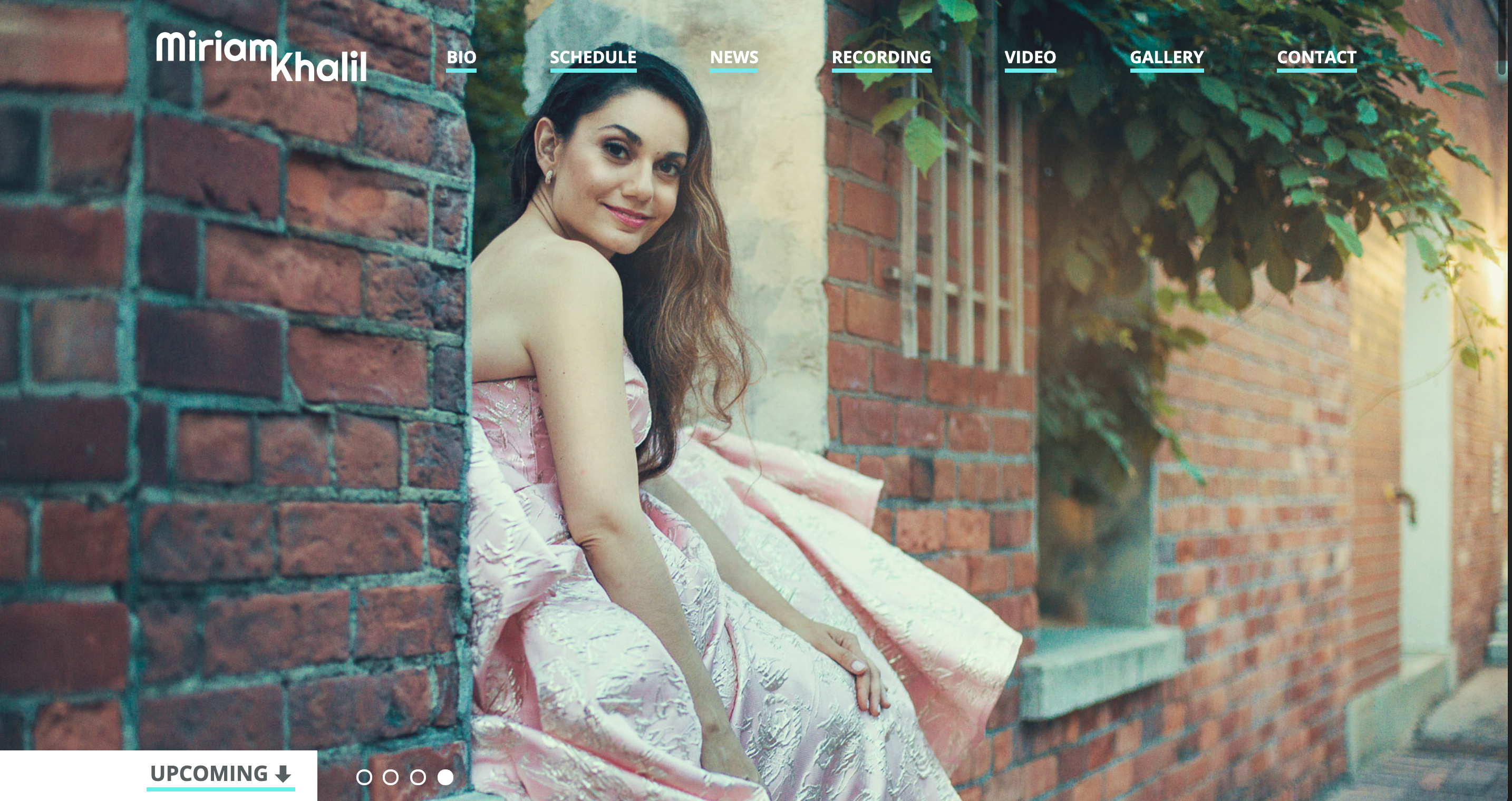 screenshot of opera singer Miriam Khalil's website